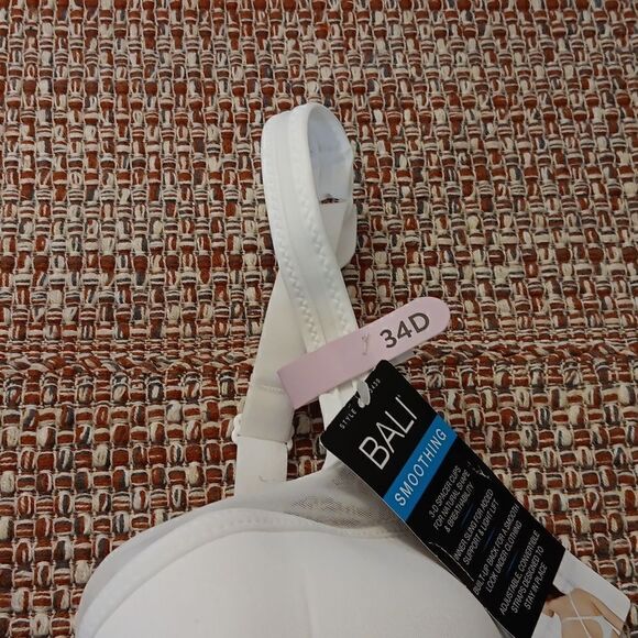 New 34D Bali One Smooth U Ultra Light Convertible Full Coverage Bra - Picture 4 of 10